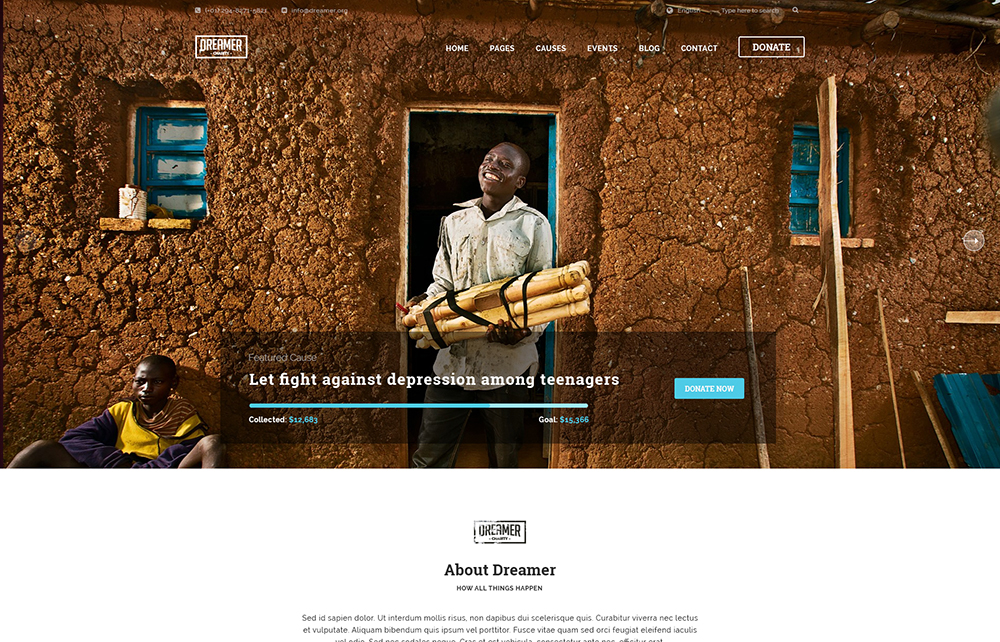 charity wordpress theme