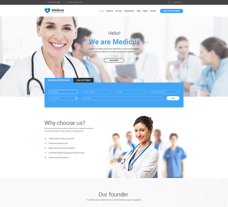 medical wordpress theme