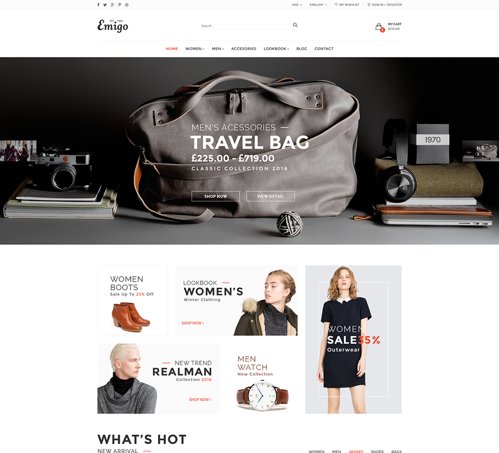 fashion woocommerce wordpress theme