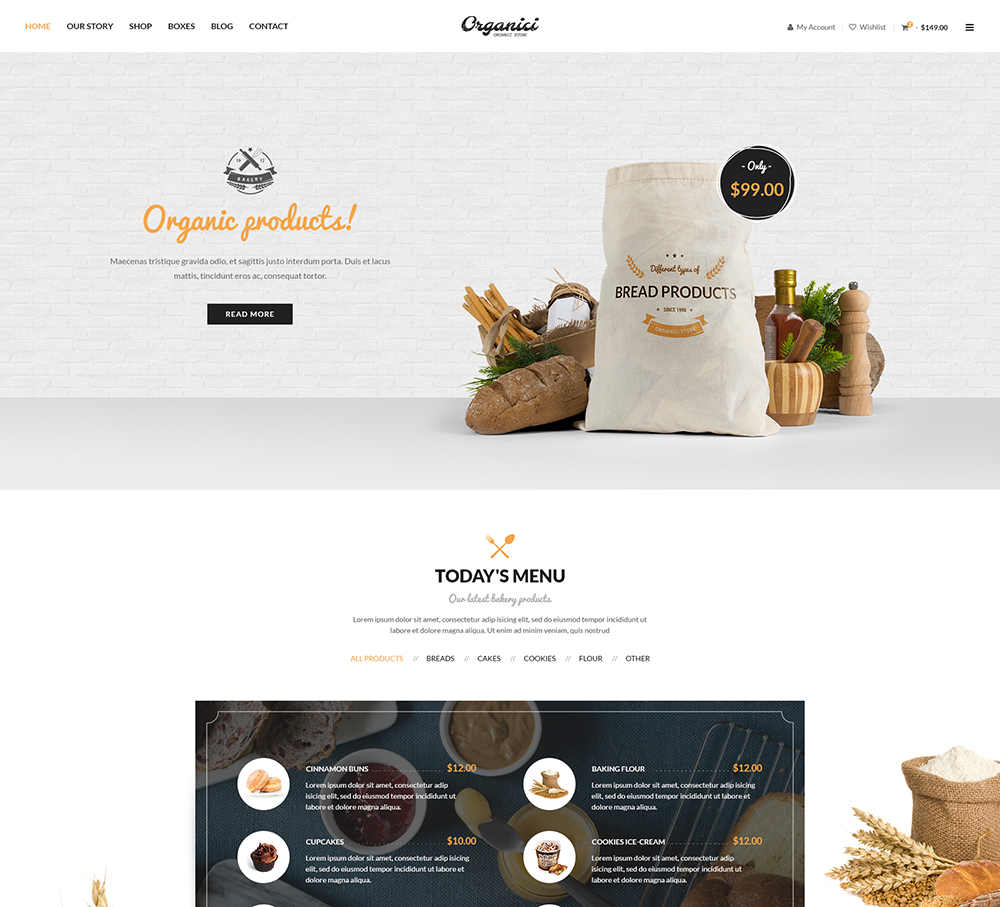 organic wordpress theme