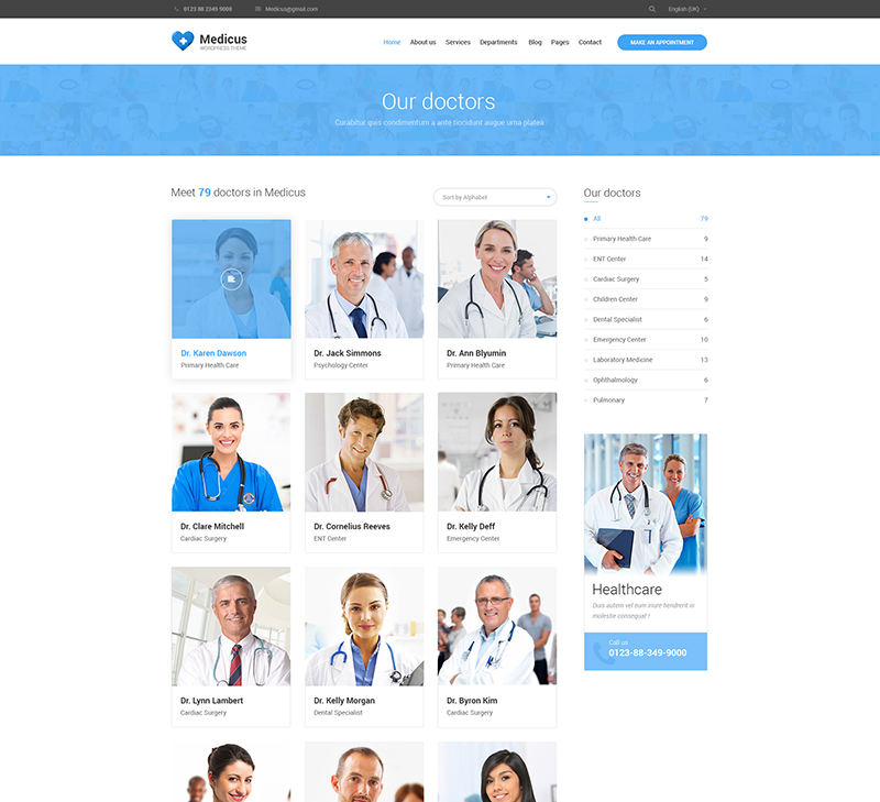 medical wordpress theme