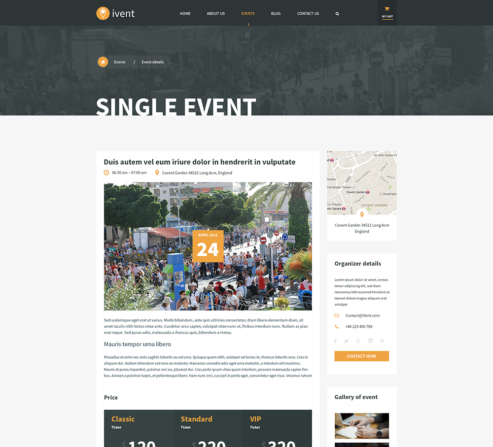 event wordpress theme